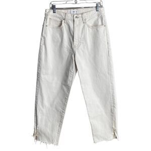 Mango MNG Cream High Rise cropped Jean 8